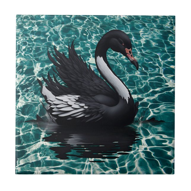 Eine Touch der Elegance - Der bezaubernde Schwarze Fliese (Vorderseite)