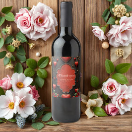 Eine Touch der Gotik, des Herzens und der ewigen V Weinetikett