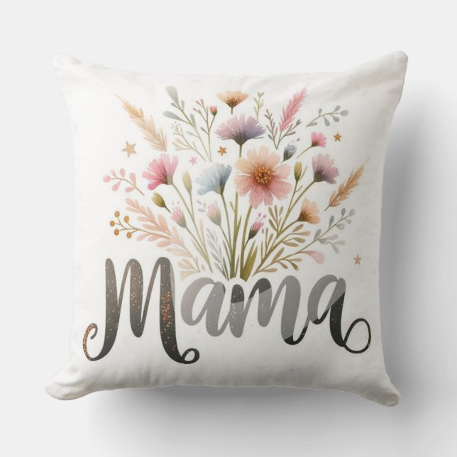 Eine Touch der Liebe der Blüten für Mama Kissen (Vorderseite)