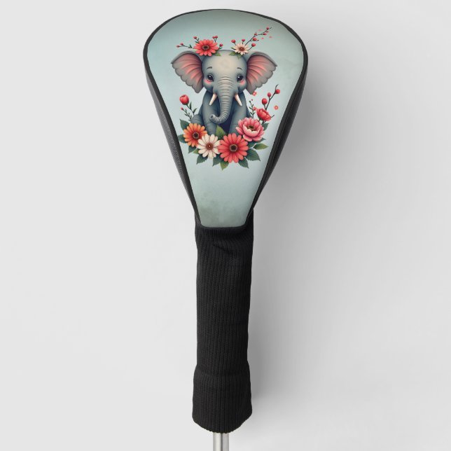 Eine Touch des Sommers: Der Babyelefant Golf Headcover (Vorderseite)