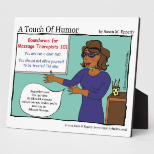 "Eine Touch des Spaßes" Massage Boundaries Comic Fotoplatte