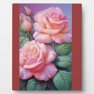 Eine Touch Elegance: Rosa Tabletop Plaque wi Fotoplatte