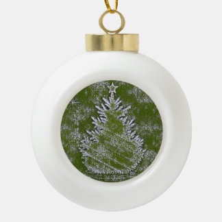 Eine Touch Schnee Keramik Kugel-Ornament
