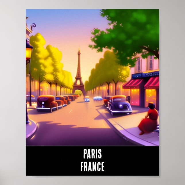 Eine traumhafte Version des Eiffelturms, Paris Poster (Vorne)