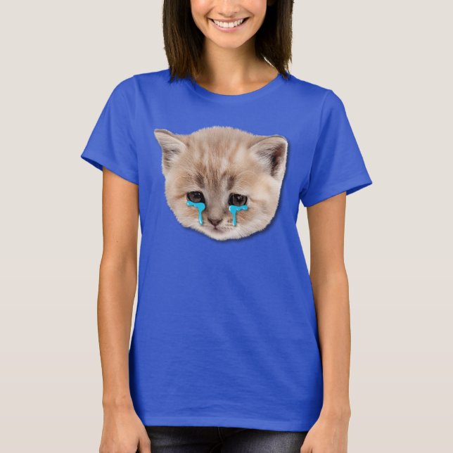 Eine traurige Katze, die Feline Blue ist T-Shirt (Vorderseite)