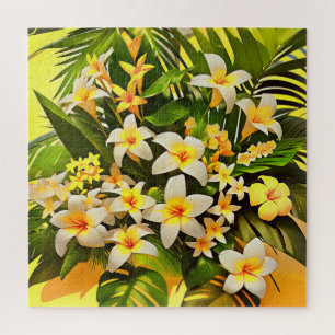 Eine tropische Blumenlandschaft