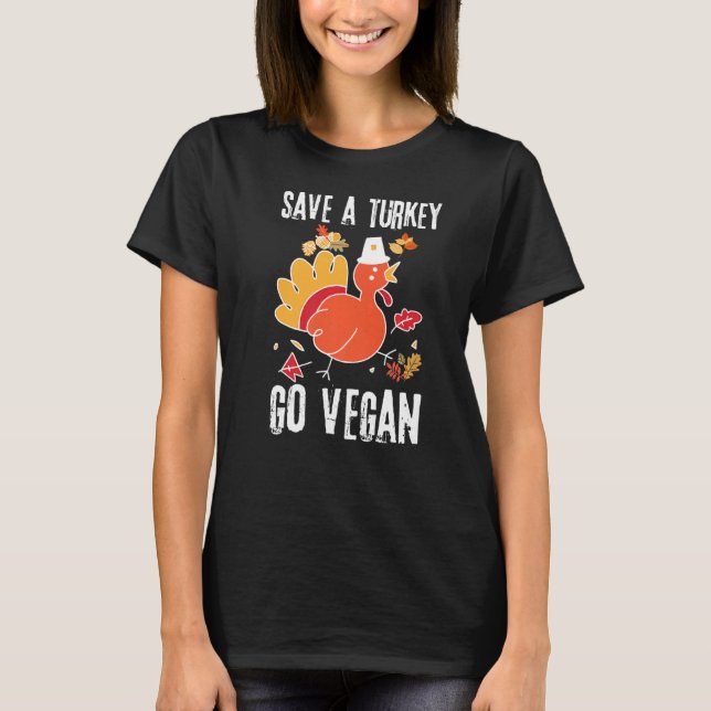 Eine Türkei zu gehen Veganen Erntedank Outfit Kids T-Shirt (Vorderseite)