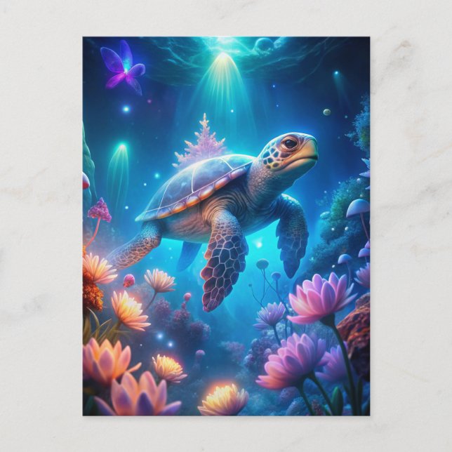 Eine Turtle Postkarte (Vorderseite)