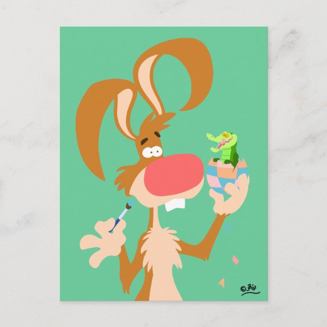 Eine Überraschung für Ostern:) Feiertagspostkarte (Vorderseite)