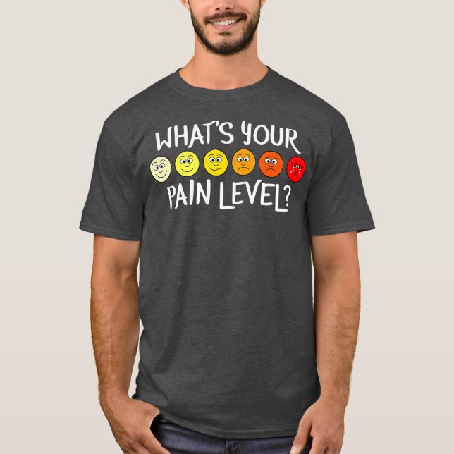 Eine Übersicht über die Schmerzskala bei sonniger  T-Shirt (Vorderseite)