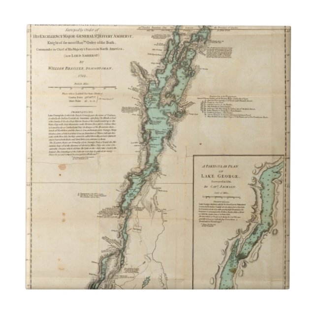 Eine Übersicht von See Champlain Fliese (Vorderseite)