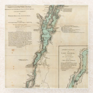 Eine Übersicht von See Champlain Glasuntersetzer