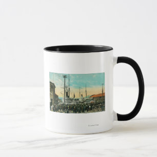 Eine Ufergegend-Abfahrt für Alaska-Szene Tasse