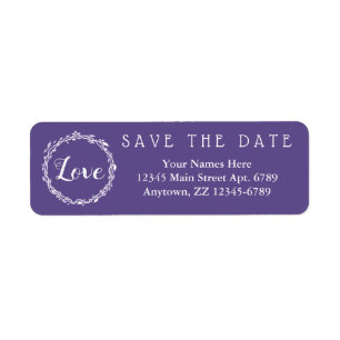 Eine ultraviolette Hochzeit Save the Date Lila