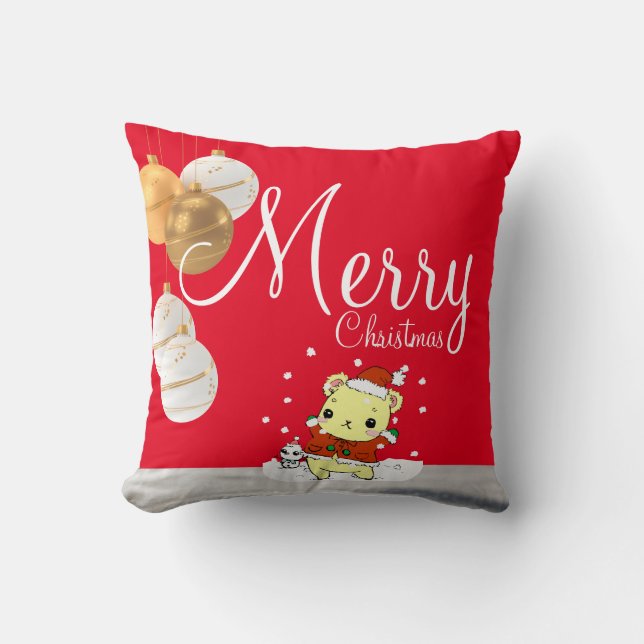 Eine Umarmung für Weihnachten Kissen (Vorderseite)