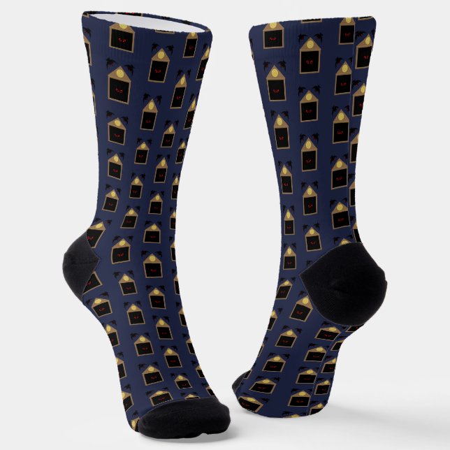 Eine Unfreundlichkeit von Ravens Halloween Gemuste Socken (Gewinkelt)