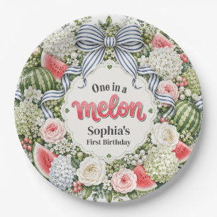 Eine unter vielen Wassermelone Florale Krone Erst Pappteller