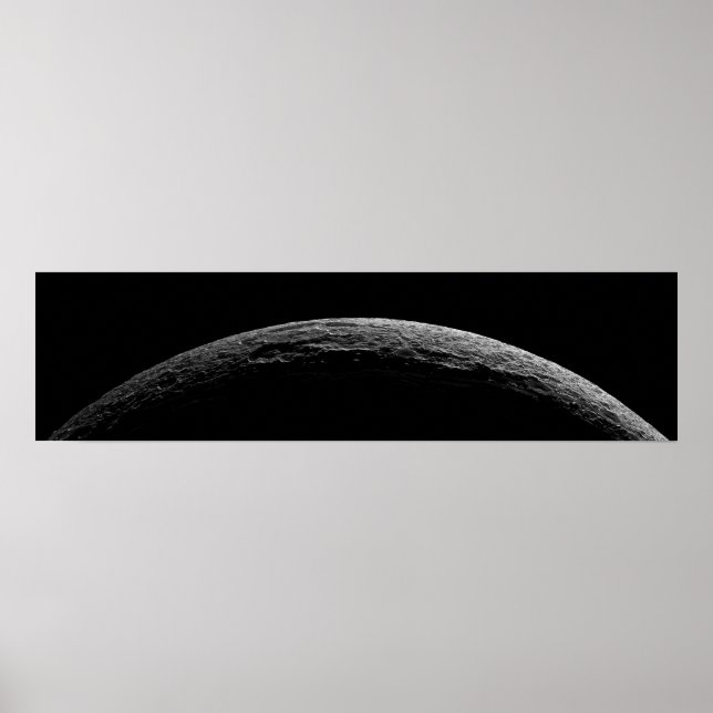 Eine unwirkliche Landschaft des Saturns Mond Poster (Vorne)