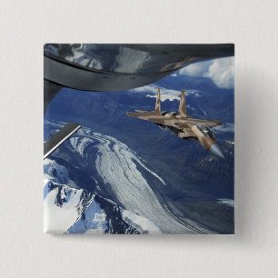 Eine US-Luftwaffe F-15C Eagle, das sich in Button