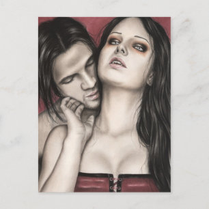 Eine Vampir-Liebe-Postkarte Postkarte