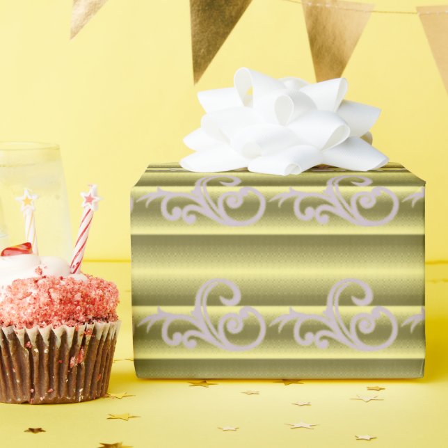 eine Vase mit Blume darin, Geschenkpapier (Geburtstagsparty)