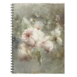 Eine Vase mit Rose von Margaretha Roosenboom (1853 Notizblock
