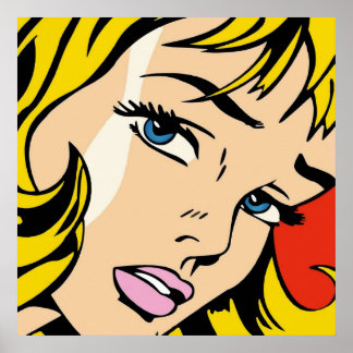 Eine vektorierte und überarbeitete Pop-Kunst von R Poster