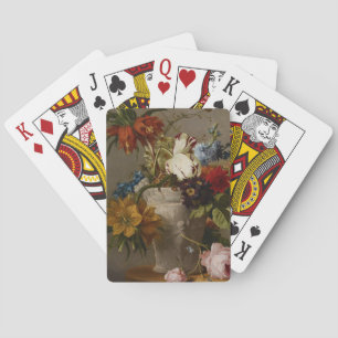 Eine Vereinbarung mit Blume aus dem 19. Jahrhunder Spielkarten
