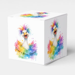 Eine verrückte Gans Regenbogen-Baby-Party Geschenkschachtel