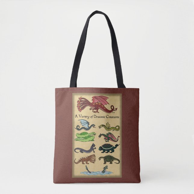 Eine Vielfalt drakonischer Kreaturen Tasche (Vorderseite)