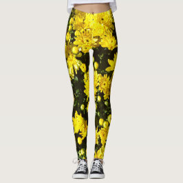 Eine Vielzahl gelber Mums Leggings