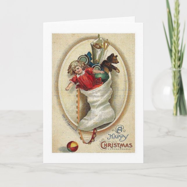 Eine Viktorianische Weihnachtskarte Feiertagskarte (Vorderseite)