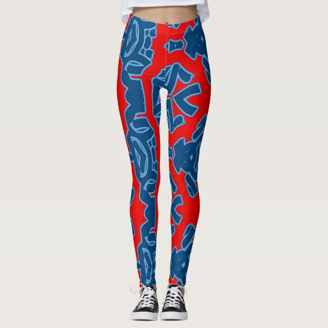 Eine Vintage abstrakte Leggings "Ratti_Creative_Ar (Vorderseite)