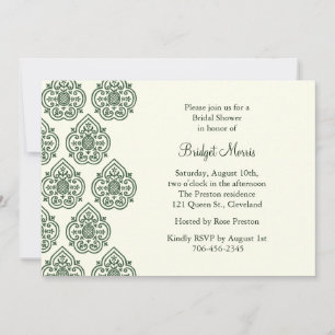 Eine Vintage Damask Brautdusche Einladung