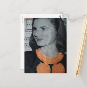 Eine Vintage-Frauen-Collage-Postkarte Postkarte