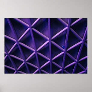 eine violette Decke mit knisterndem Kreuz; blass Poster