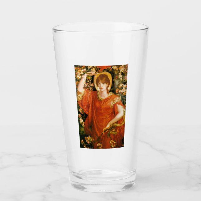 Eine Vision von Fiametta (Rothaarfrau) (Rosetti) Glas (Vorderseite)