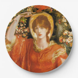 Eine Vision von Fiametta (Rothaarfrau) (Rosetti) Pappteller