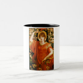 Eine Vision von Fiametta (Rothaarfrau) (Rosetti) Zweifarbige Tasse