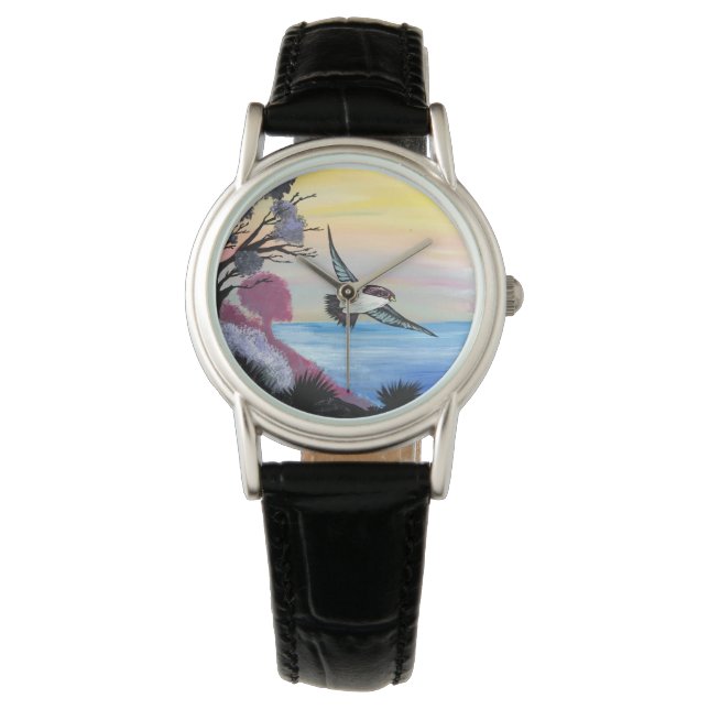 Eine Vogelperspektive Armbanduhr (Vorderseite)