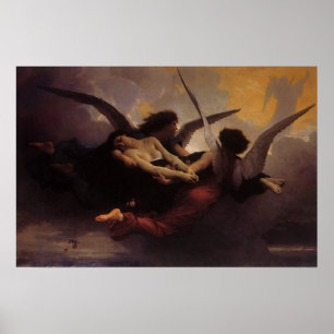 Eine von Bouguereau in den Himmel gebrachte Seele Poster