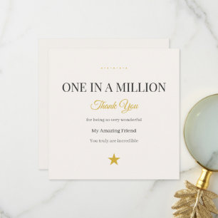 Eine von einer Million Dankeskarten Elegant Gold Dankeskarte