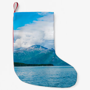Eine von Kiefernwald bedeckte Halbinsel ragt h Kleiner Weihnachtsstrumpf