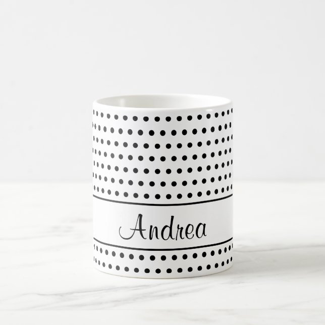 Eine Vorlage für Ihren Namen, schwarze Punkte auf  Kaffeetasse (Mittel)