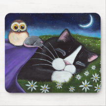 Eine wachsame Fantasie-Smokings-Katzen-Kunst des