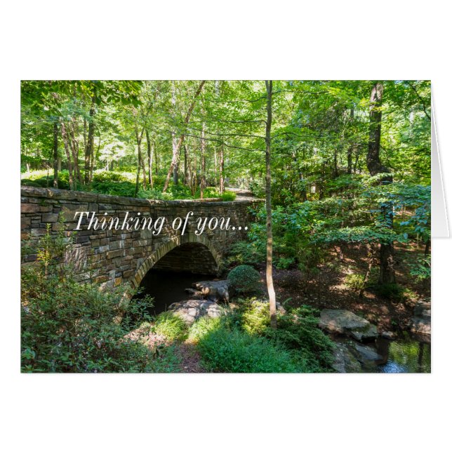 Eine Wald-Walkway-Brücke denken Sie an Ihre Karte (Vorderseite (Horizontal))