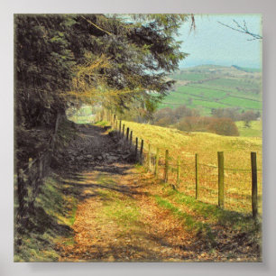 Eine walisische Landstraße Poster