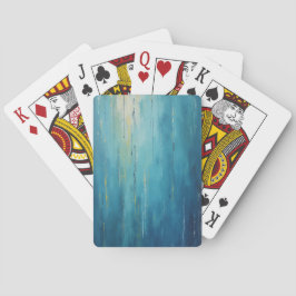 Eine Wand aus blauem Holz Spielkarten