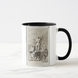 Eine Wand für Freskomalerei (Stich) vorbereiten Tasse