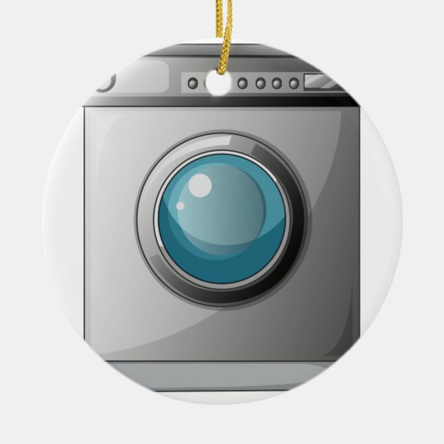Eine Waschmaschine Keramikornament (Vorne)